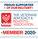 Proud supporter of our military | VABA | The veterans advocacy & benefits association | Member 2020